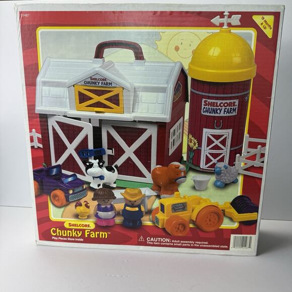 New Vintage Shelcore Chunky Farm Playset. Made in the USA